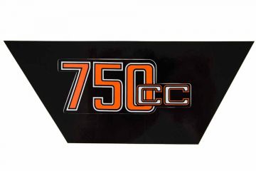 Battery Cover Decal 750cc, Red/Silver